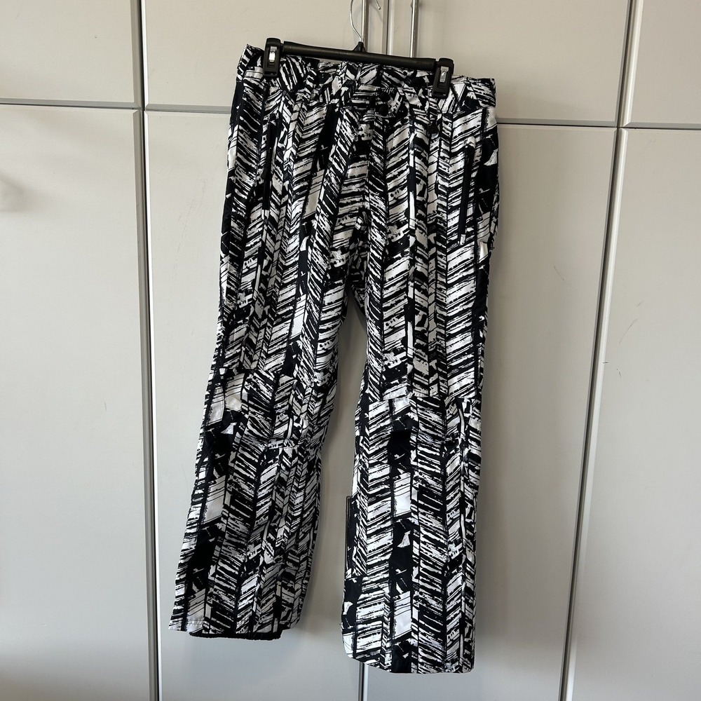 Boulder Gear Womens Snow Pants Size 6 Black White Chevron Ski Snowboard 2442R